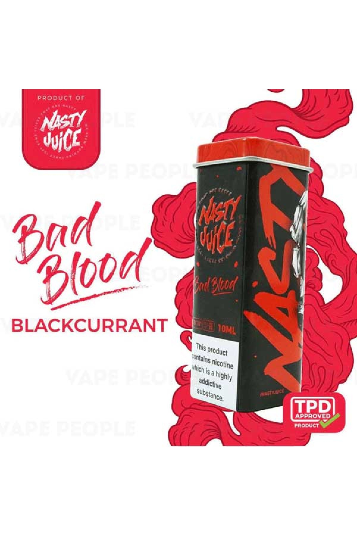 Nasty Juice - Bad Blood 10ml (Frenk Üzümü-Nane)