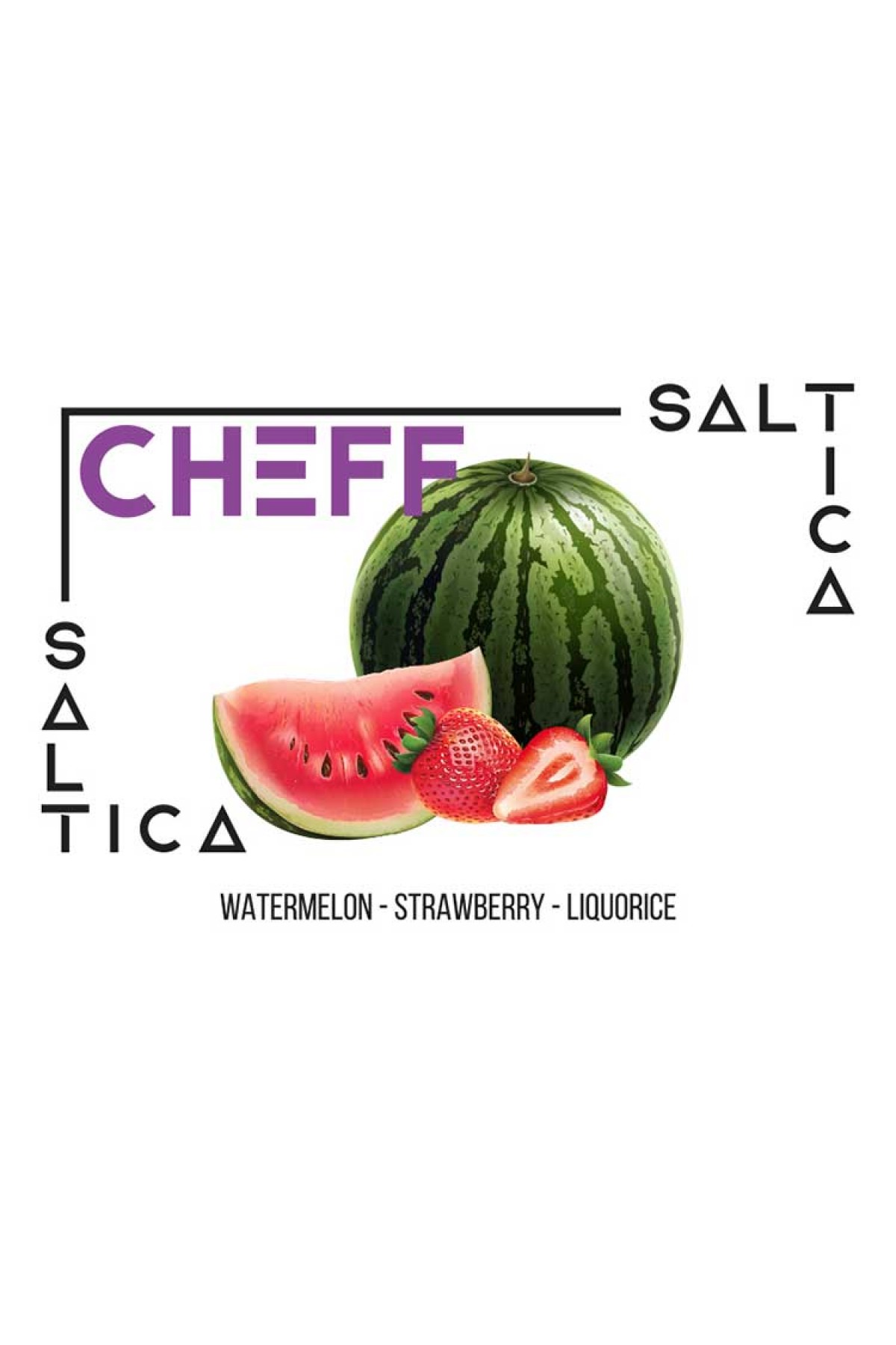Saltica - Cheff Salt Likit (Karpuz, Çilek, Meyan Kökü) (30ML)