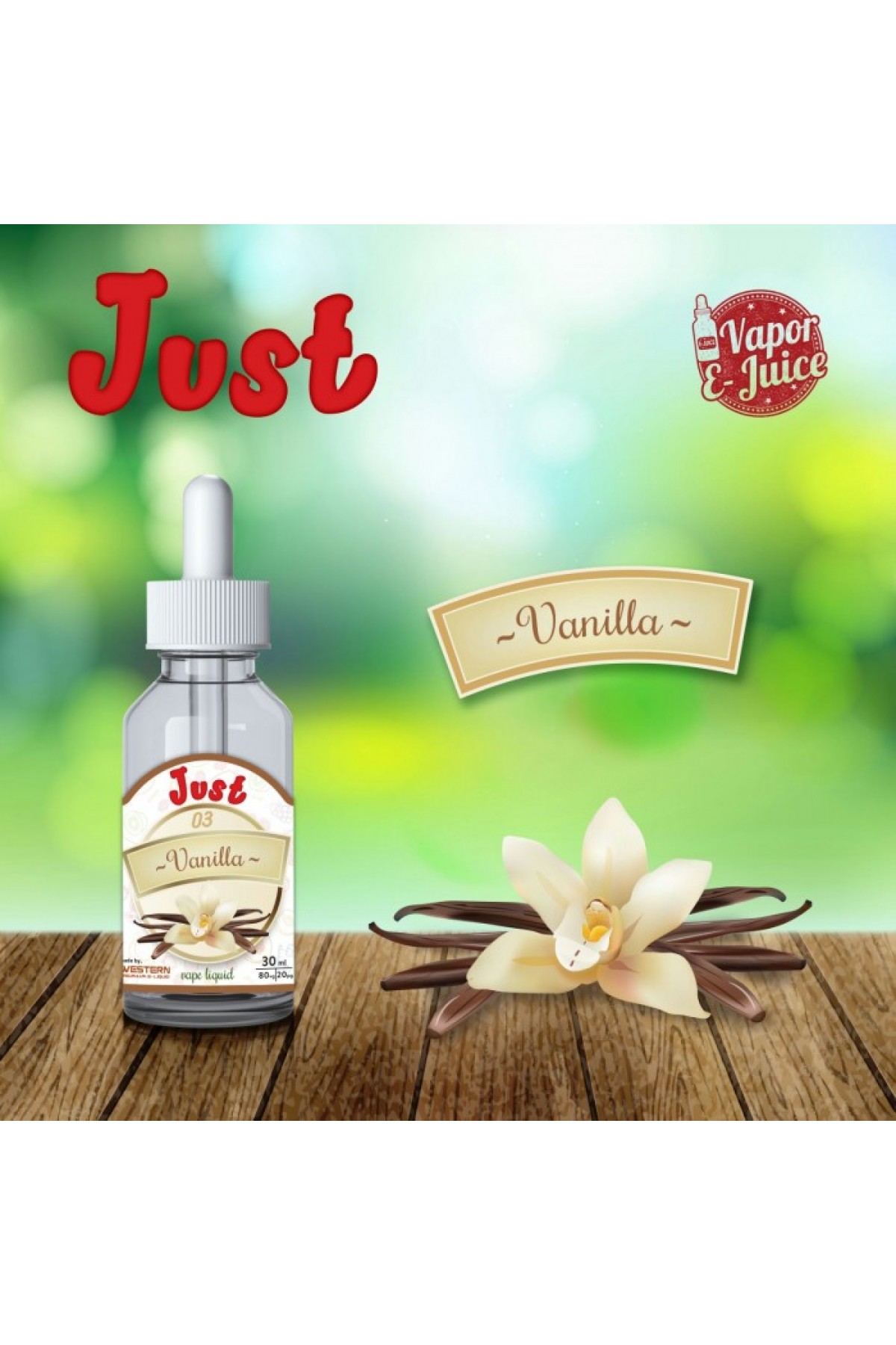 Just Premium - Vanilla Elektronik Sigara Likiti (30 ml)